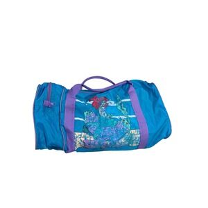 Vintage Disney The Little Mermaid Ariel Duffel Bag Blue